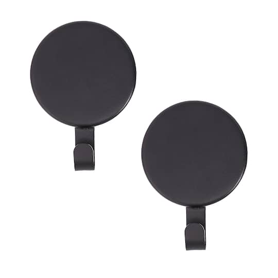 Haute Decor Attract™ Matte Black Magnetic Wreath Hanger, 2ct.